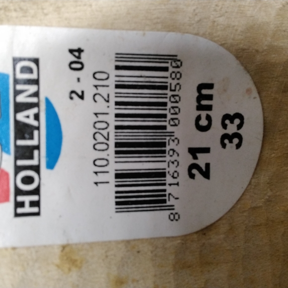 Vintage Holland Wooden Clog Shoes 21cm 33 - Picture 5 of 5